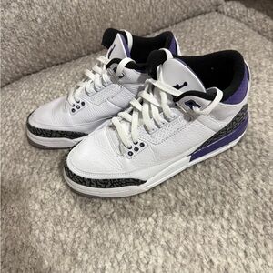 Nike Air Jordan 3 Retro OG Dark Iris Purple Sneakers 6.5Y